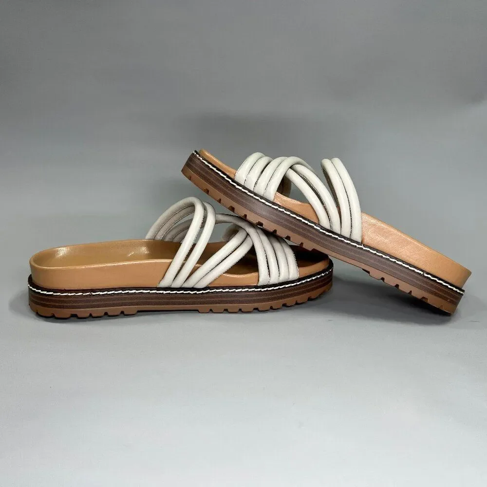 Madewell The Charley Sandals Women's Size 6 Cream‎ Strappy Summer Comfort Slides